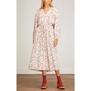 XIRENA SALMA PAISLEY CINCH MIDI DRESS SIZE MEDIUM NEW WITH TAGS